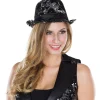 Hut Fedora Wendepailletten, schwarz