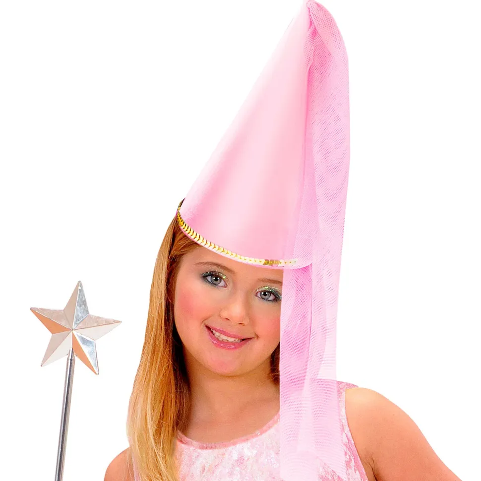 Hut Fee für Kinder mit Schleier, rosa