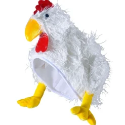 Hut Huhn, Plüsch, weiß