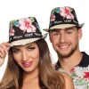 Hut Ibiza, Sommerhut aus Stroh mit Blumendruck