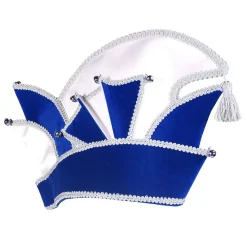 Hut Komiteemütze Prinzenmütze Samt, Deluxe, blau-silber, KW 57