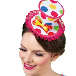 Hut Mini-Zylinder bunter Clown XL