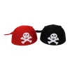 Hut Piratenkappe / Bandana, rot oder schwarz