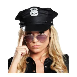 Hut Polizist / Police Cap, schwarz, KW 57