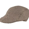 Hut Schiebermütze, beige kariert