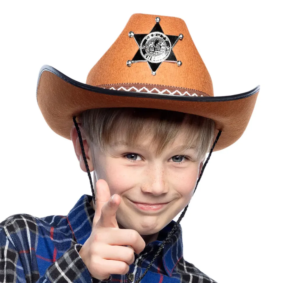 Hut Sheriff für Kinder, braun
