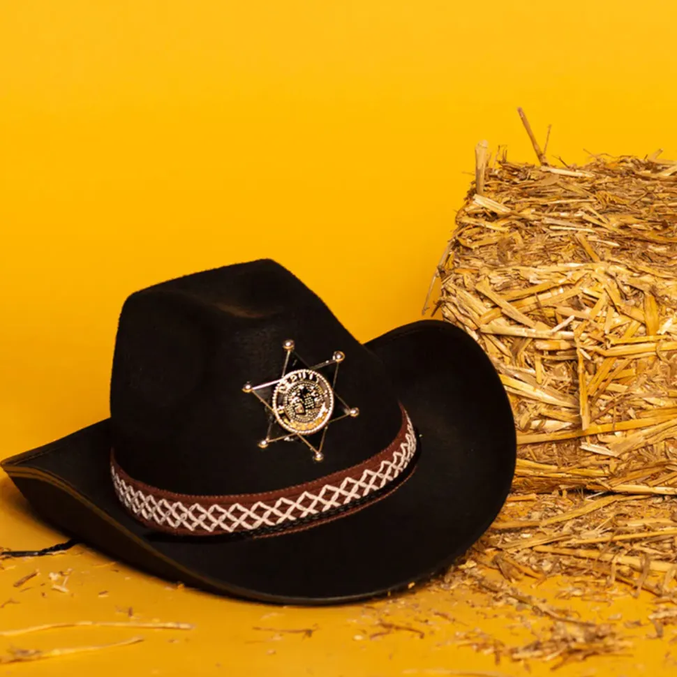 Hut Sheriff für Kinder, schwarz