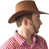 Hut Western in brauner Lederoptik, KW 59