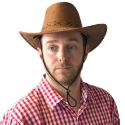 Hut Western in brauner Lederoptik, KW 59
