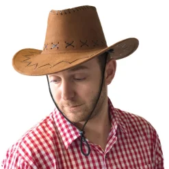 Hut Western in brauner Lederoptik, KW 59