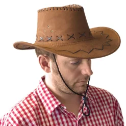 Hut Western in brauner Lederoptik, KW 59