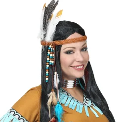 Indianerfeder-Set, schwarz/weiß, 12 Stück