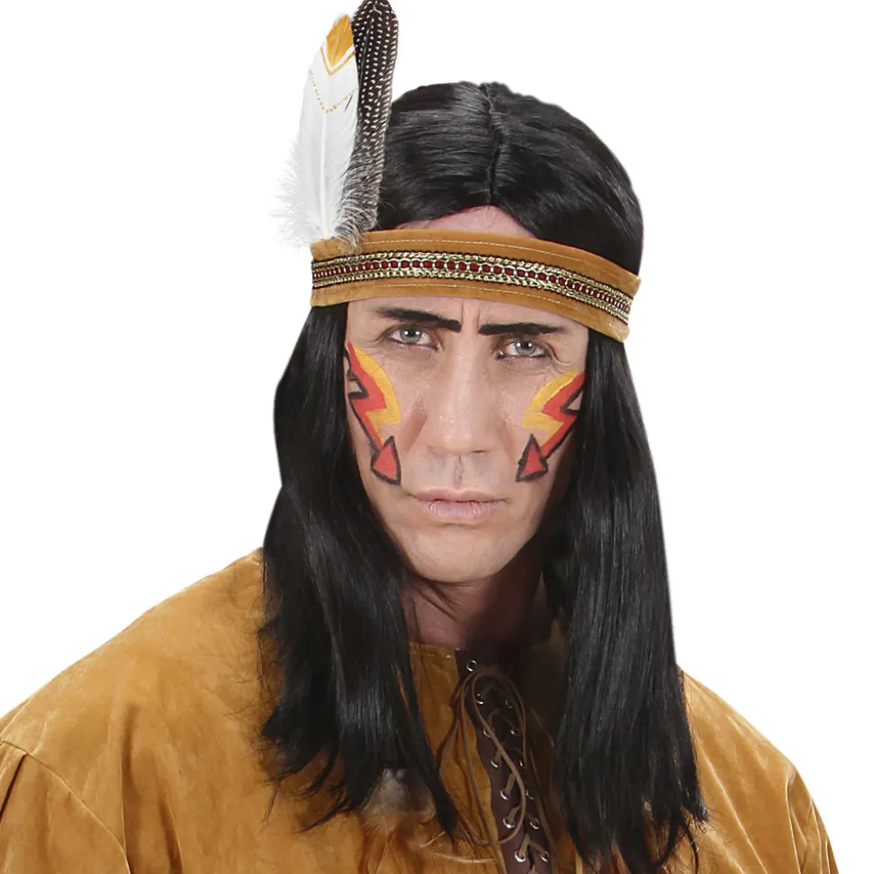 Indianerfeder-Set, schwarz/weiß, 12 Stück