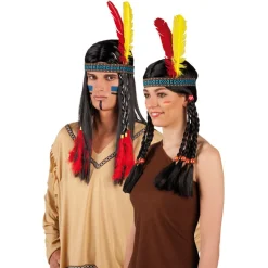 Indianer-Stirnband mit 2 Federn