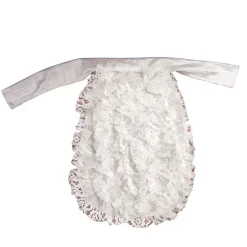 Jabot in Satinoptik, weiß