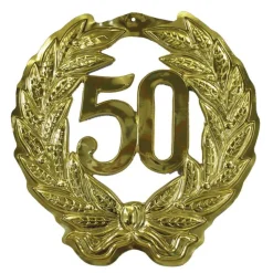 Jubiläumszahl 50, gold