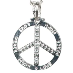 Kette Peace mit Gravur aus Metall