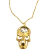Kette Pirat mit Totenkopf & Diamant