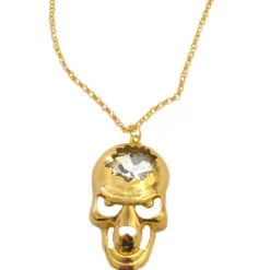 Kette Pirat mit Totenkopf & Diamant