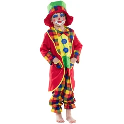 Kinder-Kostüm Clown Anzug mit Hut, Gr. 116