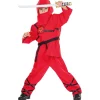 Kinder-Kostüm roter Ninja, 4-tlg, Gr. 116