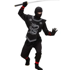Kinder-Kostüm Schwarzer Ninja, Gr. 116