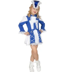 Kinder-Kostüm Tanzmariechen blau/weiß/silber Gr. 104