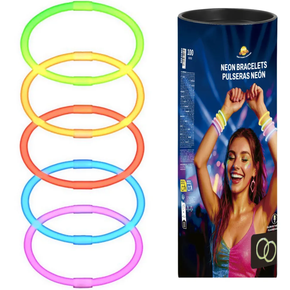 Knicklicht-Armbänder Neon, 15 Stück