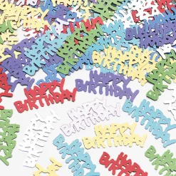 Konfetti Happy Birthday, aus Folie, bunt metallisch, 14 g