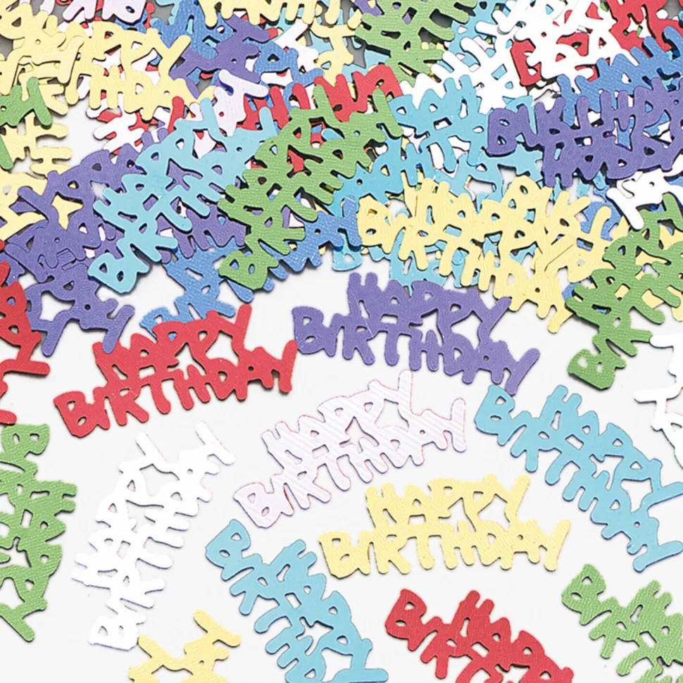 Konfetti Happy Birthday, aus Folie, bunt metallisch, 14 g