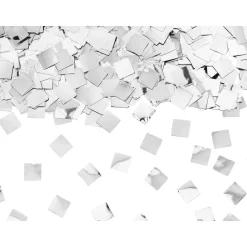 Konfettikanone Form Champagnerflasche - Silber - 20,5 cm