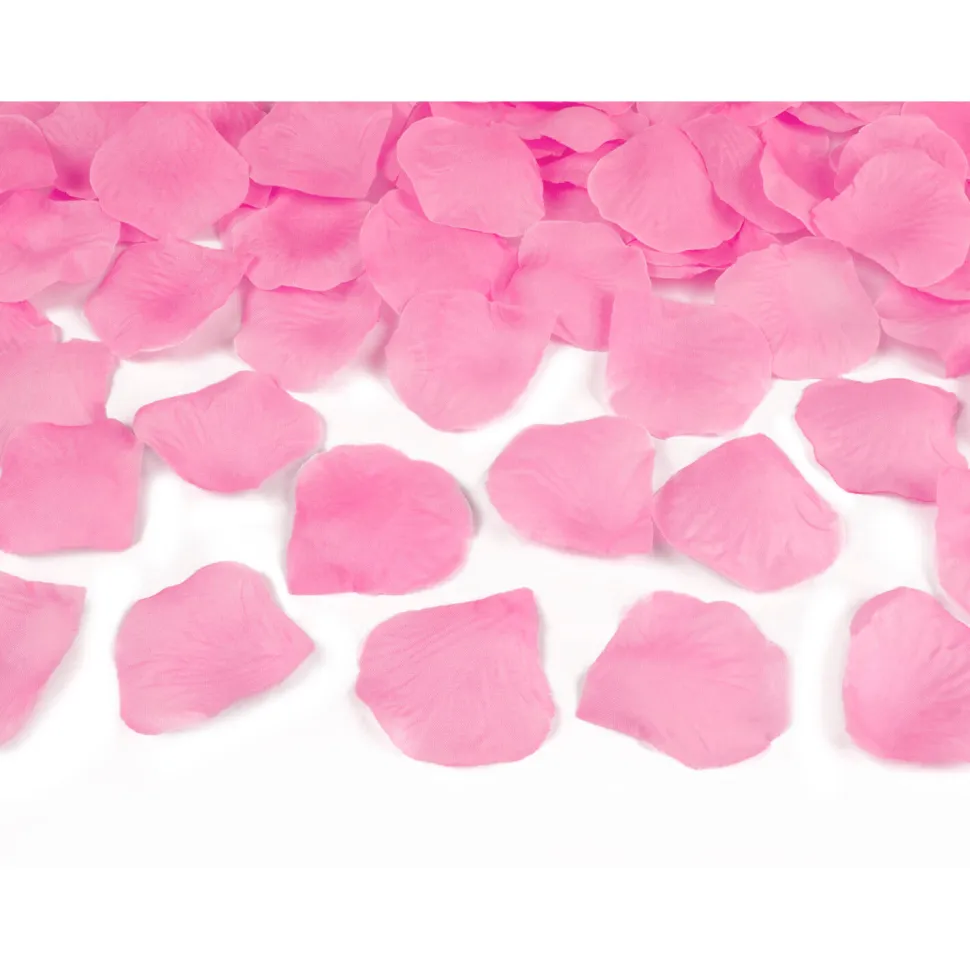Konfettikanone mit künstlichen Rosenblättern – Rosa – 40 cm