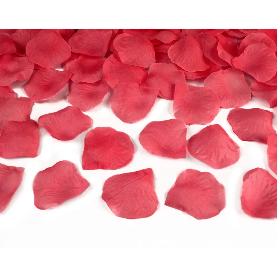 Konfettikanone mit künstlichen Rosenblättern – Bordeaux-Rot – 40 cm