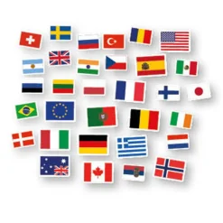 Konfetti Länder Mix, 3-6 cm, 96 Stück