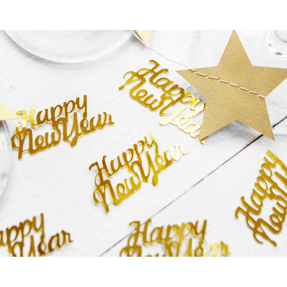 Konfetti Metallic Happy New Year – Gold – 4 × 2 cm – 3 g