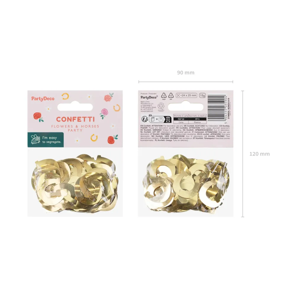 Konfetti Metallic Hufeisen – Gold – 15 g