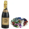Konfetti Shooter Sektflasche, bunt