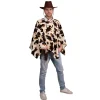 Kostüm Cowboy-Poncho in Kuh-Optik, Einheitsgröße