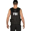 Kostüm FBI Weste, schwarz, Einheitsgröße