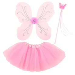 Kostüm-Set magische Fee, rosa, 3-tlg.