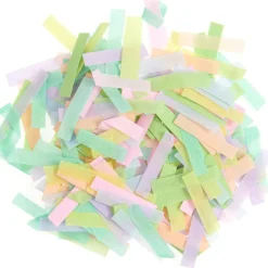 Krepp-Konfetti Streifen, Regenbogen Pastell Mix, 15 g