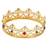 Krone mit Schmucksteinen, goldfarben