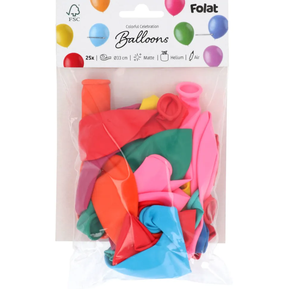 Latexballons Stripetastic, bunt sortiert, 33 cm, 25 Stück