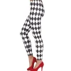 Leggings Raute schwarz-weiß, Größe S-M