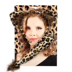 Leopard-Set, 2-tlg. Haarreif und Schwanz