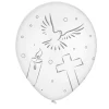 Luftballons Kommunion, 8 Stück, weiß