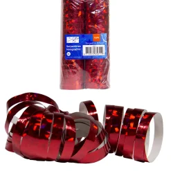 Luftschlange Holographisch rot, 2 St.