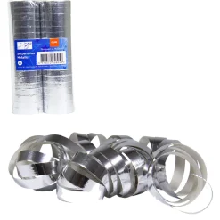 Luftschlange Metallic silber, 2 Stück