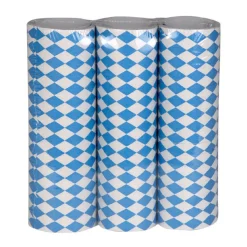 Luftschlangen Bayernraute, blau-weiß, 3 Rollen, Bayrische Dekoration, Bayrisches Fest, Blau-Weiß
