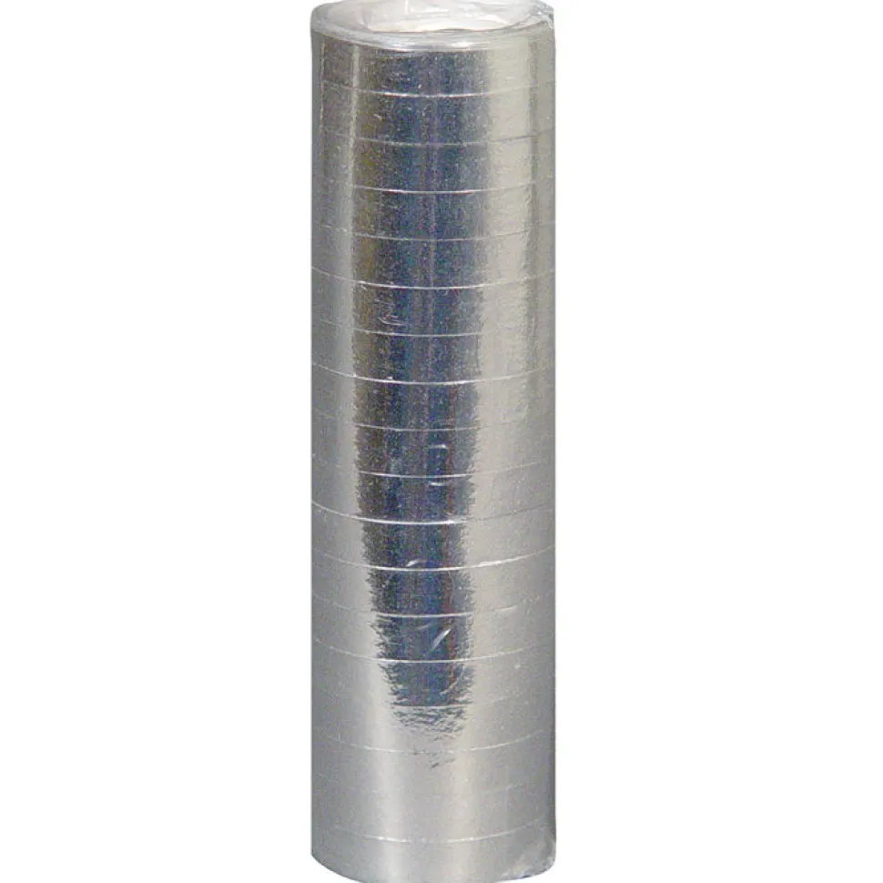 Luftschlange Standard silber metallic, 1 Rolle